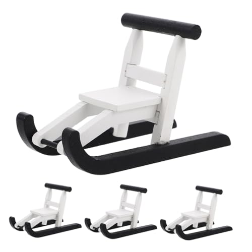 YARNOW 4 Stück Miniatur Schlitten Dekoration Weihnachts Miniaturfiguren Weihnachtsschlitten Ornament Miniatur Schlitten Ornament Schneeschlitten Dekorationen Vintage von YARNOW