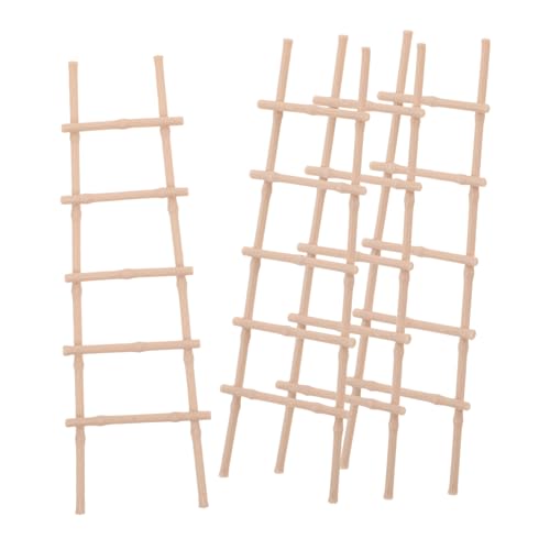 YARNOW 4 Stück Miniatur Treppe Gerade Leiter Mini Holzleiter für Puppenhaus Dekoration Feine Verarbeitung für DIY Landschaft YARNOW 4 Stück Miniatur Treppe Gerade Leiter Mini Holzleiter für Puppenhaus Dekoration Feine Verarbeitung für DIY Landschaft von YARNOW
