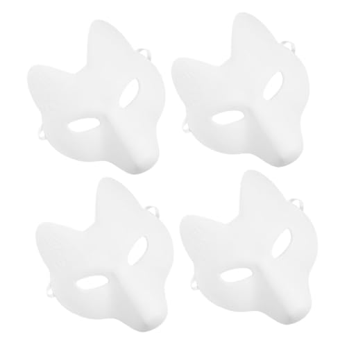 YARNOW 4 Stück PU Fuchsmaske zum Bemalen Verstellbare Halloween Tiermasken für Erwachsene und Leere Diy Kostüm Maskerade mit Sicherem Sitz und Langlebiger Verarbeitung YARNOW 4 Stück PU Fuchsmaske zum Bemalen Verstellbare Halloween Tiermasken für Erwachsene und Leere Diy Kostüm Maskerade mit Sicherem Sitz und Langlebiger Verarbeitung von YARNOW