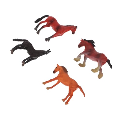 YARNOW 4 Stück Pferdemodell Pferdestatue realistische Pferdefiguren Desktop-Pferdespielzeug Miniaturpferdfiguren Spielzeugpferdefiguren Farmtiere Figuren Plastik von YARNOW