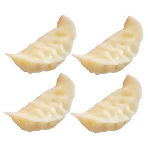 YARNOW 4 Stück Realistische Künstliche Dumplings aus Detailgetreue Gebratene Modelle Langlebige Food Props für Restaurantdekoration Fotografie und Party Requisiten von YARNOW