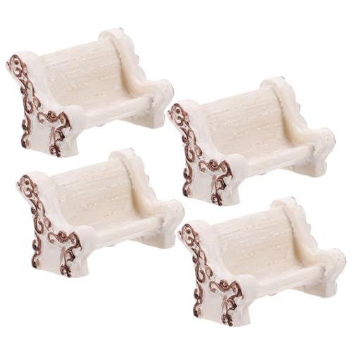 YARNOW 4 Stück Resin Miniatur Teilig Weiß Detailgetreu Figurenmöbel für Puppenhaus Mikro Landschaft Dekoration und Präsentation Kleiner Gegenstände YARNOW 4 Stück Resin Miniatur Teilig Weiß Detailgetreu Figurenmöbel für Puppenhaus Mikro Landschaft Dekoration und Präsentation Kleiner Gegenstände von YARNOW