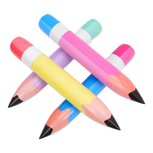 YARNOW 4 Stück Riesiger Aufblasbarer Buntstift Bunte Dekoration für Schulpartys und Geburtstagsfeiern Interaktive Requisiten für Klassenräume und Feiern PVC Material für Kreative von YARNOW
