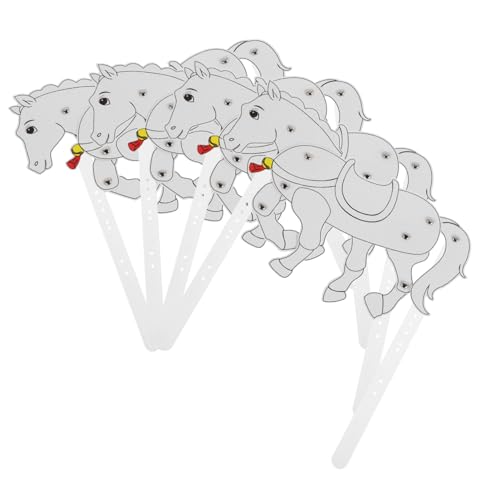 YARNOW 4 Stück Schattenpuppe Schattenmarionetten Pferdeausschnitt Chinesisches Traditionelles Weiß Papier YARNOW 4 Stück Schattenpuppe Schattenmarionetten Pferdeausschnitt Chinesisches Traditionelles Weiß Papier von YARNOW