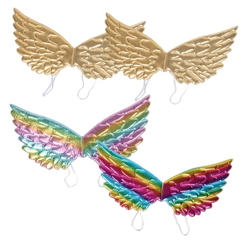 YARNOW 4 Stück Schmetterlingsflügel Gurt Cosplay Flügel Cosplay Kostüm Engelsflügel Kostümflügel Performance Flügel Engelsflügel Requisiten Stoff von YARNOW