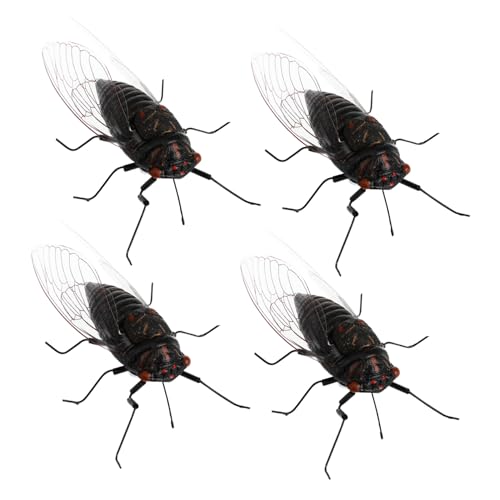 YARNOW 4 Stück Simulation Insekten Modell Realistische Zikaden Dekoration für Garten Tisch und Unterricht Sicher und Kinderfreundlich für Kreative Lernspiele Zufällige von YARNOW