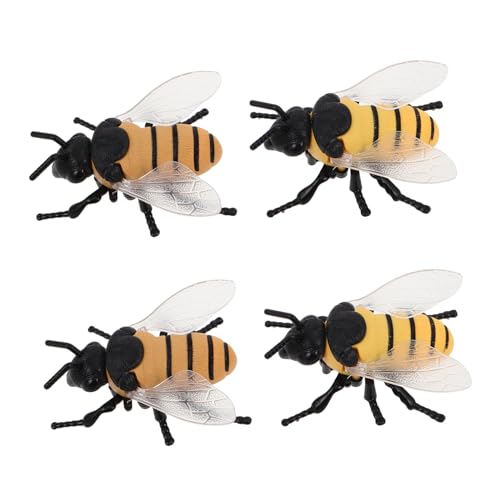 YARNOW 4 Stück Simulation Springspielzeug Kleine Bienenfigur Mini Bienenornament Partygeschenke Geschenke Bienenfigur Für Zuhause Bienen Aufziehspielzeug Mechanisches von YARNOW