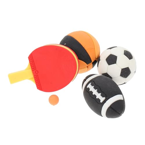 YARNOW 4 Stück Sportballmodell Fußballhandwerk Puppenhausminiaturen Sport Mini-fußballmodell Miniaturdekor Mini -fußball Mini- -basketballmodell Kleine Fußbälle Gummi Zufällige Farbe von YARNOW