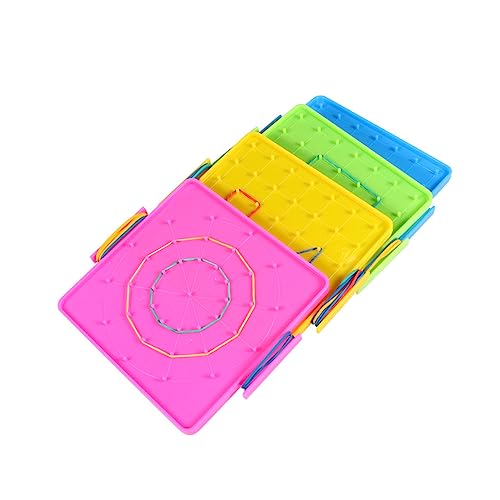 YARNOW 4 Stück Stecktafel Geoboard Teilig Doppelseitiges Nagelbrett für Geometrisches Lernen Zufällige Farben Kreatives Lernspielzeug für Sicher und Langlebig Zufällige YARNOW 4 Stück Stecktafel Geoboard Teilig Doppelseitiges Nagelbrett für Geometrisches Lernen Zufällige Farben Kreatives Lernspielzeug für Sicher und Langlebig Zufällige von YARNOW