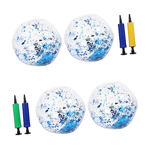 YARNOW 4 Stück Strandballspielzeug Form Ö Schwimmbad Federnd Wasserball Aufblasbare Billardkugeln Konfetti-strandball Pool-party-ball Sommerfestbälle Strandpartydekorationen Pvc Sky-blue YARNOW 4 Stück Strandballspielzeug Form Ö Schwimmbad Federnd Wasserball Aufblasbare Billardkugeln Konfetti-strandball Pool-party-ball Sommerfestbälle Strandpartydekorationen Pvc Sky-blue von YARNOW