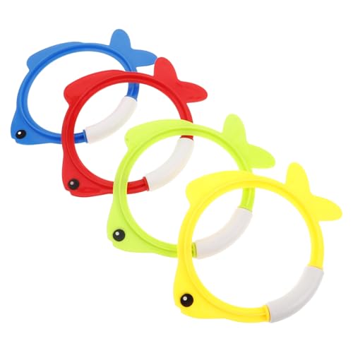 YARNOW 4 Stück Tauchfischringspielzeug Pool-Tauchringe Poolspielzeug für Kleinkinder Schwimmreifen Kleinkindpoolspielzeug Wasserspielzeug Schwimmringe Tauchstöcke Plastik YARNOW 4 Stück Tauchfischringspielzeug Pool-Tauchringe Poolspielzeug für Kleinkinder Schwimmreifen Kleinkindpoolspielzeug Wasserspielzeug Schwimmringe Tauchstöcke Plastik von YARNOW