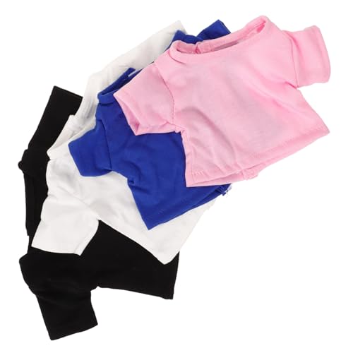 YARNOW 4Stücke Teiliges T-Shirt für Teddybären Puppenkleidung für Kuscheltiere Weiche Langlebige Einfach Anzuziehen Dekoration und Verschiedene Anlässe von YARNOW