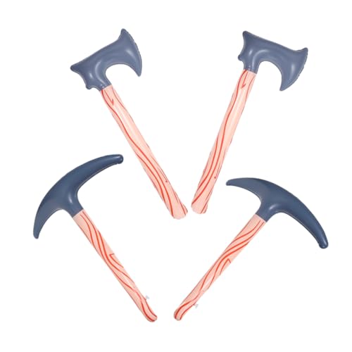 YARNOW 4 Stück Teiliges Aufblasbares Wildmann-axt- Leichtes und Wiederverwendbares Cosplay-Werkzeug Schnell Aufblasbar Sicher für Partys Halloween und Theateraufführungen von YARNOW