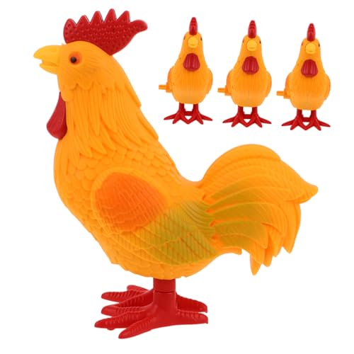 YARNOW 4 Stück Teiliges Aufziehspielzeug Kleine Bunte Hühnchen aus Robustem Material Kompakt und Tragbar als Partygeschenk und Pädagogisches Bauernhoftier Kleinkinder von YARNOW