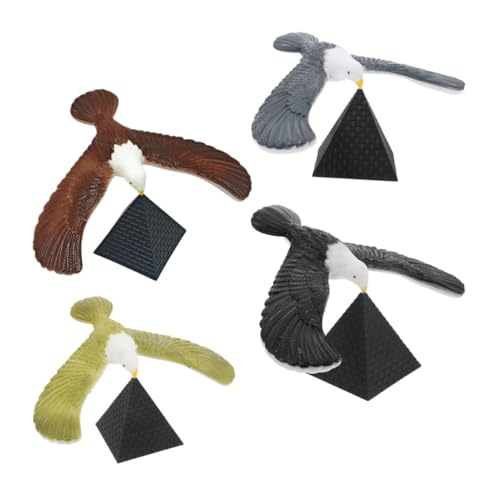 YARNOW 4 Stück Teiliges Balancierender Adler mit Pyramidenständer Lernspielzeug Gleichgewicht Koordination und Wissenschaftlichem Verständnis Retro Design von YARNOW
