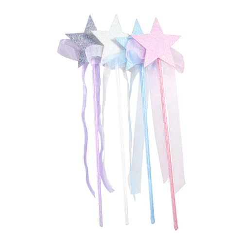 YARNOW 4 Stück Teiliges Feenstab mit Fünfzackigem Stern Tragbare Party Deko Bunte für Cosplay Fest Fotos und Kindergeburtstag Leichte und Kreative Kostüm Requisite YARNOW 4 Stück Teiliges Feenstab mit Fünfzackigem Stern Tragbare Party Deko Bunte für Cosplay Fest Fotos und Kindergeburtstag Leichte und Kreative Kostüm Requisite von YARNOW