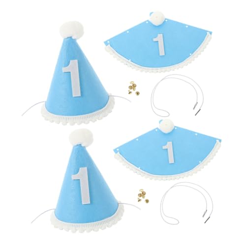 YARNOW 4 Stück Teiliges Geburtstagsmützen für Weiche Diy Partyhüte Accessoire für Ersten Strapazierfähig und Bequem Kindergeburtstagsfeiern und Feste YARNOW 4 Stück Teiliges Geburtstagsmützen für Weiche Diy Partyhüte Accessoire für Ersten Strapazierfähig und Bequem Kindergeburtstagsfeiern und Feste von YARNOW