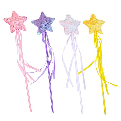 YARNOW 4 Stück Teiliges Glitzer Feenstäbe Zauberstäbe Sternform für Cosplay Partys für Kreative Bastelprojekte und Rollenspiele YARNOW 4 Stück Teiliges Glitzer Feenstäbe Zauberstäbe Sternform für Cosplay Partys für Kreative Bastelprojekte und Rollenspiele von YARNOW