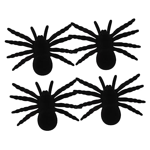 YARNOW 4 Stück Teiliges Halloween Spinnenspielzeug Große Schwarze Dekospinnen Realistisch Gruselig Umweltfreundlich für Halloween Party Haunted House Wohnraumdekoration YARNOW 4 Stück Teiliges Halloween Spinnenspielzeug Große Schwarze Dekospinnen Realistisch Gruselig Umweltfreundlich für Halloween Party Haunted House Wohnraumdekoration von YARNOW