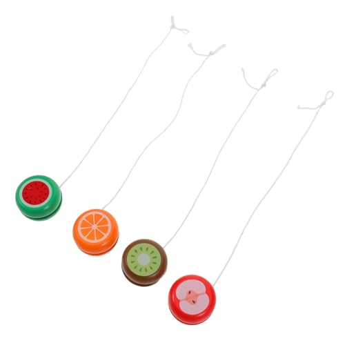 YARNOW 4 Stück Teiliges Holz-yo-yo für Reaktionsschnelle Schnurspielzeuge Robuste Holzkonstruktion Partyspielzeug und Karnevalsgewinn Fördert Feinmotorik und Hand-Augen-koordination von YARNOW