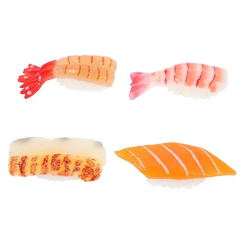 YARNOW 4 Stück Teiliges Imitiertes Sushi Modell Realistische Kunstsushi Dekorationsaccessoires für Fotografie und Kreative Szenen Langlebig und Farbecht YARNOW 4 Stück Teiliges Imitiertes Sushi Modell Realistische Kunstsushi Dekorationsaccessoires für Fotografie und Kreative Szenen Langlebig und Farbecht von YARNOW