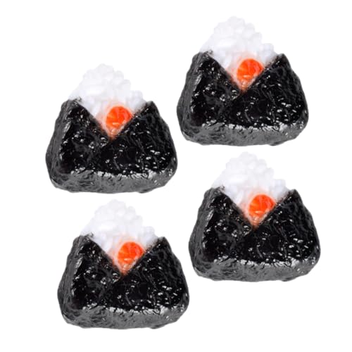 YARNOW 4 Stück Teiliges Japanische Snack Modelle Winzige Dreieckige Algen Reisball Ornamente für Landschaftsdekoration und Fotografie für DIY und Sammler YARNOW 4 Stück Teiliges Japanische Snack Modelle Winzige Dreieckige Algen Reisball Ornamente für Landschaftsdekoration und Fotografie für DIY und Sammler von YARNOW