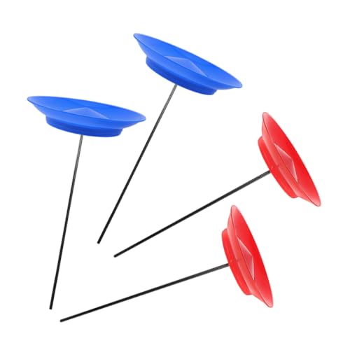 YARNOW 4 Stück Teiliges Jonglier Spinning Plates mit Sticks aus Kunststoff Langlebig und Leicht für Anfänger und Profis Geeignet für Karneval Party Zirkusvorführungen Indoor und Outdoor von YARNOW