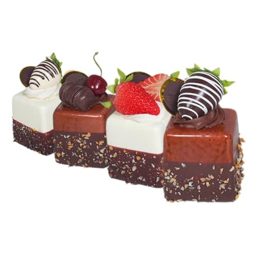 YARNOW 4 Stück Teiliges Künstliche Tortenmodelle Realistische Kuchendekoration für Hochzeiten Partys und Schaufenster Langlebig und Wiederverwendbar Zubehör für Fotografie und YARNOW 4 Stück Teiliges Künstliche Tortenmodelle Realistische Kuchendekoration für Hochzeiten Partys und Schaufenster Langlebig und Wiederverwendbar Zubehör für Fotografie und von YARNOW