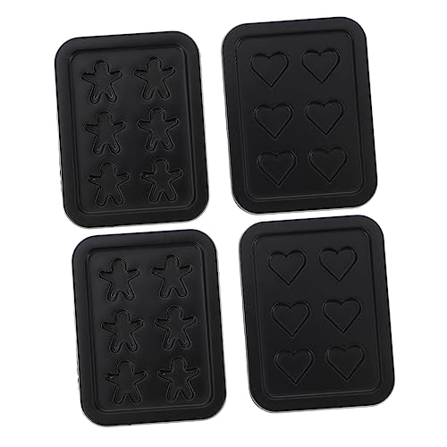 YARNOW 4 Stück Teiliges Mini Backblech aus Miniatur Puppenhaus Küchenzubehör Dekorative Backform für Langlebig und Glatt Verarbeitet für Puppenhaus und DIY von YARNOW