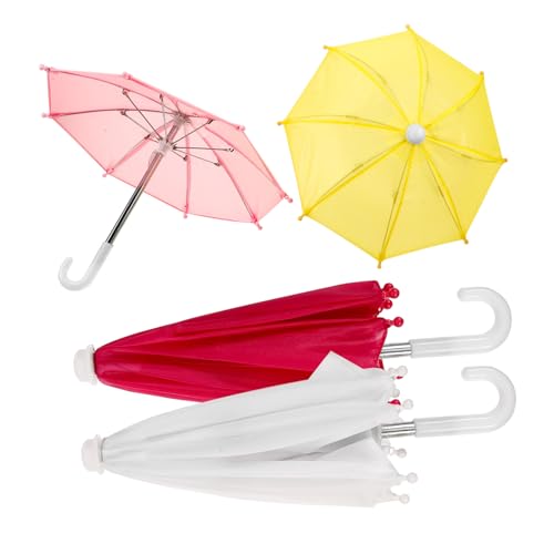 YARNOW 4 Stück Teiliges Mini Puppen Regenschirm Lebensechte Miniatur Dekoration Farbenfrohe Puppenhaus Zubehör Kleine Regen Schirme für Puppen Detailreiche Modelle in Weiß Gelb Rot YARNOW 4 Stück Teiliges Mini Puppen Regenschirm Lebensechte Miniatur Dekoration Farbenfrohe Puppenhaus Zubehör Kleine Regen Schirme für Puppen Detailreiche Modelle in Weiß Gelb Rot von YARNOW