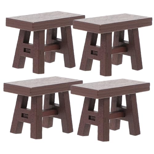 YARNOW 4 Stück Teiliges Miniatur Holzhocker Retro Puppenhausmöbel Kompakt und Leicht Realistisch Gestalteter Miniaturstuhl mit Abgerundeten Kanten für Puppenhaus Dekoration und Kreatives YARNOW 4 Stück Teiliges Miniatur Holzhocker Retro Puppenhausmöbel Kompakt und Leicht Realistisch Gestalteter Miniaturstuhl mit Abgerundeten Kanten für Puppenhaus Dekoration und Kreatives von YARNOW