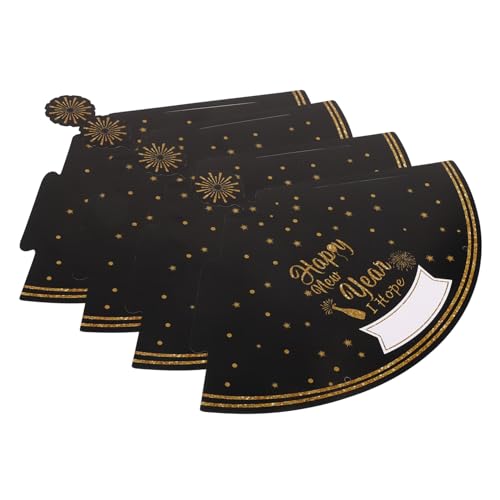 YARNOW 4 Stück Teiliges Neujahrs Papierhüte Kegelförmige Partyhüte Leichtes Material Komfortabel Für Silvester Countdown Fotorequisiten YARNOW 4 Stück Teiliges Neujahrs Papierhüte Kegelförmige Partyhüte Leichtes Material Komfortabel Für Silvester Countdown Fotorequisiten von YARNOW