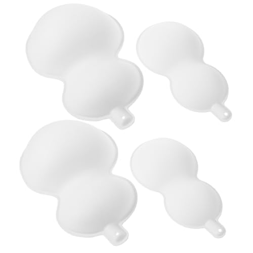 YARNOW 4 Stück Teiliges Papier Gourds zum Bemalen Große und Kleine Diy Papier Gourds Weiß Handbemalt Bastelmaterial für Kindergarten und Schulprojekte von YARNOW