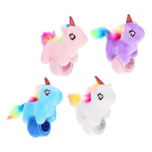 YARNOW 4 Stück Teiliges Plüsch Slap Armband mit Tiermotiven Weiche Kuschelbänder aus Leichtes Kindergeburtstag Mitgebsel Bequemes Party Wristband für Festival Dekoration YARNOW 4 Stück Teiliges Plüsch Slap Armband mit Tiermotiven Weiche Kuschelbänder aus Leichtes Kindergeburtstag Mitgebsel Bequemes Party Wristband für Festival Dekoration von YARNOW