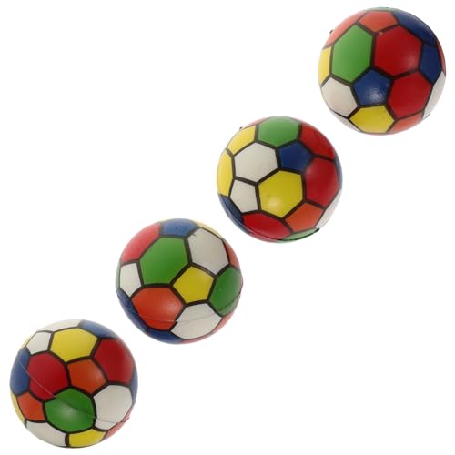 YARNOW 4 Stück Teiliges Quetsch Fußballspielzeug Niedliches Fidget zur Stressbewältigung Farbenfrohe PU Bälle für Erwachsene für Büro und Schule YARNOW 4 Stück Teiliges Quetsch Fußballspielzeug Niedliches Fidget zur Stressbewältigung Farbenfrohe PU Bälle für Erwachsene für Büro und Schule von YARNOW