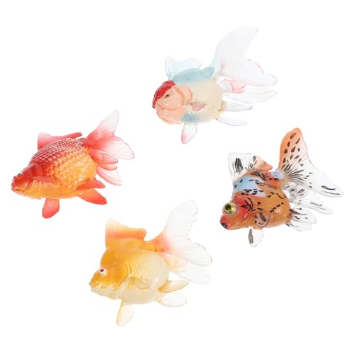 YARNOW 4 Stück Teiliges Set Simulierte Goldfisch Modelle aus Realistische Fischfigur Dekoration für Aquarium Teich und Lernspielzeug Sichere Glatte Oberfläche Detailgetreue Gestaltung YARNOW 4 Stück Teiliges Set Simulierte Goldfisch Modelle aus Realistische Fischfigur Dekoration für Aquarium Teich und Lernspielzeug Sichere Glatte Oberfläche Detailgetreue Gestaltung von YARNOW