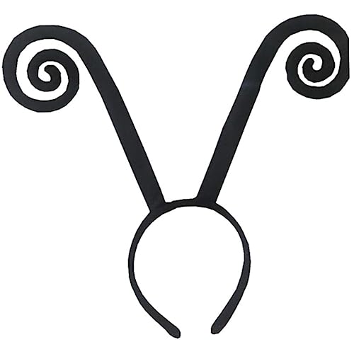 YARNOW 4 Stück Teiliges Stirnband für Kostüme Plüsch Haarreif Schwarz für Halloween Karneval und Cosplay für Frauen und Männer von YARNOW
