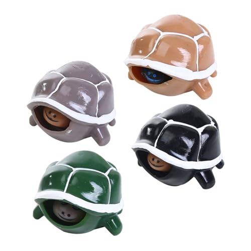 YARNOW 4 Stück Teiliges Stressspielzeug Turtle Toy zum Drücken Druckabbau für Erwachsene und Vielseitiges Entspannungs Sensorikspielzeug Gemischte Farben Anti Stress von YARNOW