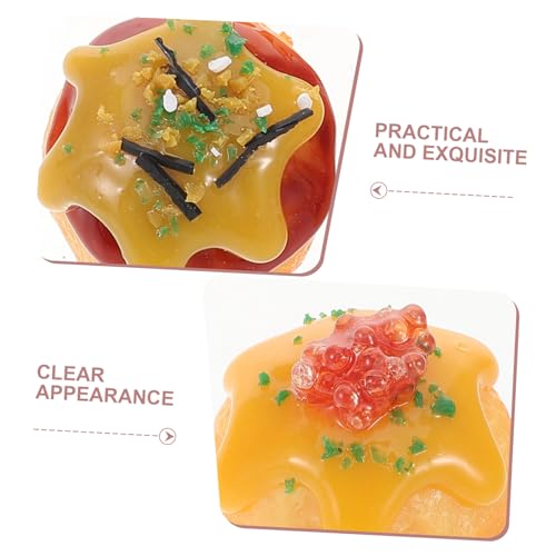 YARNOW 4stücke Hochsimulationsnahrung Takoyaki-Modelle Aus PVC Realistisches Spielzeugnahrung Für Simulationsküchen-spielsets Imaginäre Küchenspielzeuge Partygeschenke von YARNOW