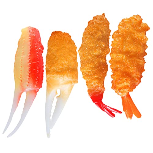 YARNOW 4 Stück Tempura Modell für Kinder Realistisches Spielzeug aus PVC für Rollenspiele Dekoration und Fotografie Künstliches Essen für Küche und Tisch von YARNOW