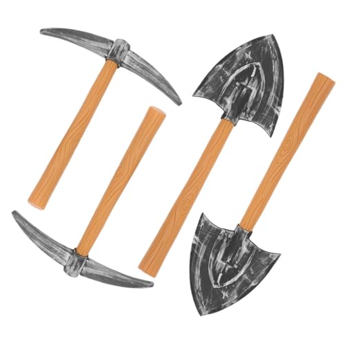 YARNOW 4 Stück Zwergen-Requisiten Schwammspaten Spitzhacke, Schaufelspielzeug Halloween Spickaxe Halloween-Requisite Sichelstütze aus Kunststoff Schaufel Stütze Plastik von YARNOW