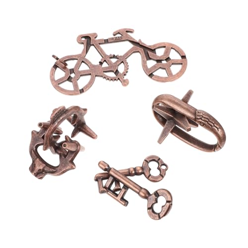 YARNOW 4 Stück iq pädagogisches Puzzle- verwirrende Puzzlespielspielzeuge Denksportaufgaben Interlock-Schnallen-Puzzlespielzeug Lernspielzeug mit chinesischem Ring Zinklegierung YARNOW 4 Stück iq pädagogisches Puzzle- verwirrende Puzzlespielspielzeuge Denksportaufgaben Interlock-Schnallen-Puzzlespielzeug Lernspielzeug mit chinesischem Ring Zinklegierung von YARNOW