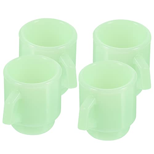 YARNOW 4 Stück winzige Tasse Kleinkind modern einfach Miniatur Puppe Mini-Becher Kinderspielzeug Mini -Foto -Requisiten winziges Mini-Tasse Plastik Light Green von YARNOW