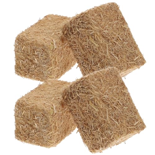 YARNOW 4 Stücke Mini Heuhaufen Decor Outdoor Simulieren Szene Decor Mini Szene Heuhaufen Dekorationen von YARNOW