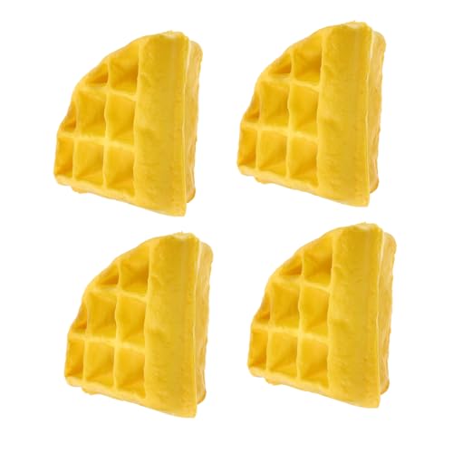 YARNOW 4 Stücke Waffelform Waffel Essensspielzeug Chaffle Fälschung gefälschtes realistisches Essen Realistische Waffelpropie Mini-Waffeln Waffel falsch Pu Yellow YARNOW 4 Stücke Waffelform Waffel Essensspielzeug Chaffle Fälschung gefälschtes realistisches Essen Realistische Waffelpropie Mini-Waffeln Waffel falsch Pu Yellow von YARNOW