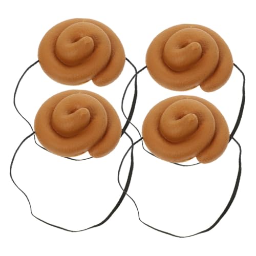 YARNOW 4 Teilige Beanie Mütze Unisex Kopfbedeckung Lustige Hüte Festival Kopfbedeckung Simulations Kot Kopfschmuck Lustige Kopfbedeckung Party Kopfbedeckung Party Lustiger Hut von YARNOW