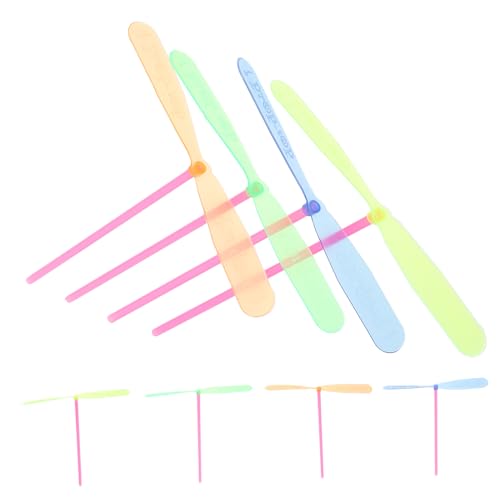YARNOW 40 Stück Bambus-Libellen- Handflyer- Finger Kleinkinder bunt Hubschrauber spielzeuge Outdoor- für fliegendes Plastik Zufällige Farbe von YARNOW
