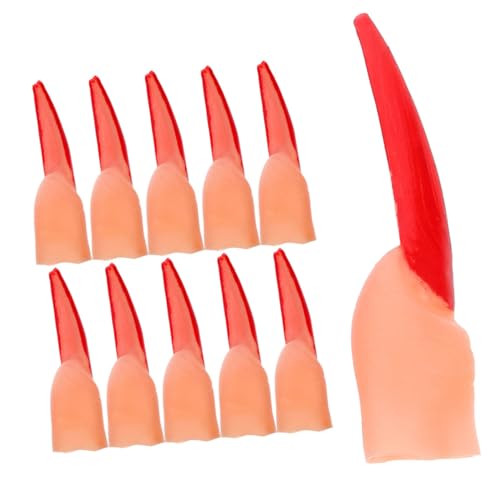 YARNOW 40 Stück Halloween Faltfinger Gruselige Fingerspitzen Simulationsfinger Blutige Falsche Finger Cosplay Kostümzubehör Gefälschte Hand Für Nägel Halloween Fingerspielzeug von YARNOW