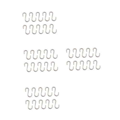 YARNOW 40 Stück Miniature S Haken für Puppenhaus Zubehör Robuste und Langlebige Miniaturhaken für Puppenmöbel und Küchenorganisation für Kleine Küchenaccessoires und Dekorative YARNOW 40 Stück Miniature S Haken für Puppenhaus Zubehör Robuste und Langlebige Miniaturhaken für Puppenmöbel und Küchenorganisation für Kleine Küchenaccessoires und Dekorative von YARNOW