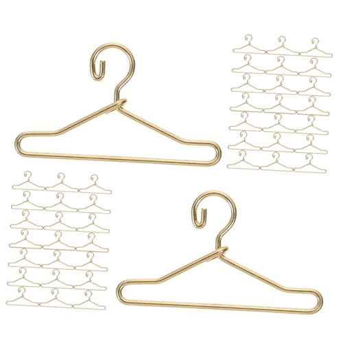 YARNOW 40 Stück Puppen Kleiderbügel aus Goldene Kleiderbügel für Puppen Aufbewahrungslösung für Puppenbekleidung und Spielzeugzimmerorganisation YARNOW 40 Stück Puppen Kleiderbügel aus Goldene Kleiderbügel für Puppen Aufbewahrungslösung für Puppenbekleidung und Spielzeugzimmerorganisation von YARNOW